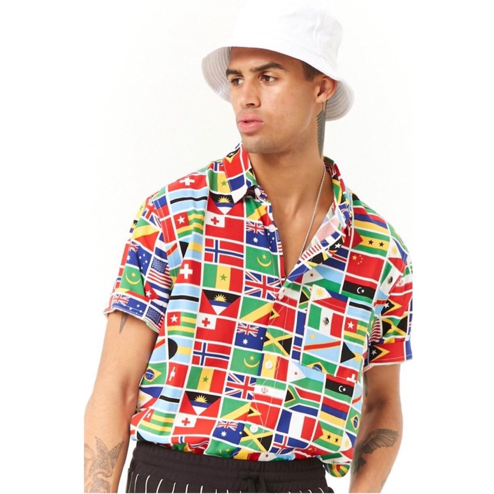 Forever 21 Flag Print Shirt